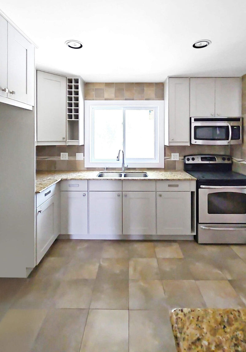 Kitchen Cabinet Painting in Pacific Palisades – Cherry Cabinets to Warm Gray Transformation