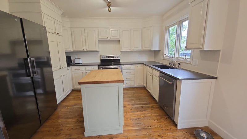Two-Tone Kitchen Cabinet Painting Project in Santa Monica